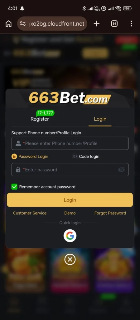 663BET Game