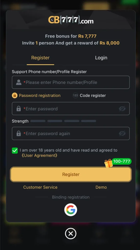CB777 register